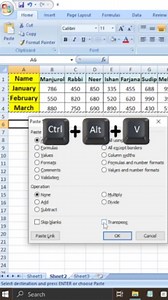 129K views · 1.9K reactions | Paste special trick勞for Horizontal to Vertical Data in Ms Excel #exceltipsandtricks #dataentrybangla #msexceltutorials #excelshortcutkeys #msexceltricks #excelhacks #dataanalytics #tipsandtricks #excelhacks #msexceltraining | Excel Hacks | Facebook