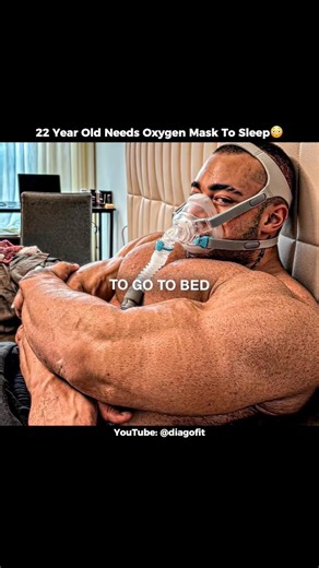 22 Year Old Needs An Oxygen Mask To Sleep😳 @diagofit #gym #fitness #bodybuilder