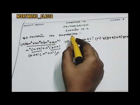 Exercise 12.2 Q3.(i-ix) FACTORISATION CHAPTER 12 CLASS 8th NCERT MATHS #factorisation #ncertmaths