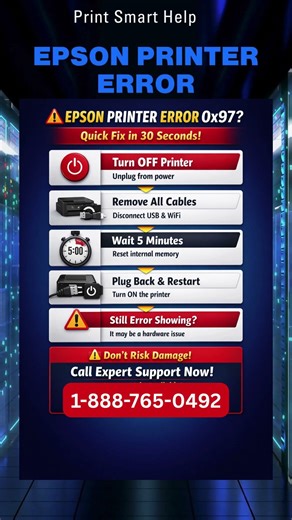 Epson Printer Error 0x97 Fix - Quick Solution