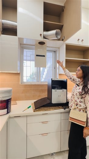 SV AND ASSOCIATES on Instagram: "Integrating the chimney in front of the window creates a seamless blend of function and natural light — design and comfort in harmony. @svandassociates #interiordesign #luxurylifestyle #interiordesigninspiration #instadaily #interiør Chimney Installation Guide Function and planning Kitchen Function Kitchen Design Kitchen"