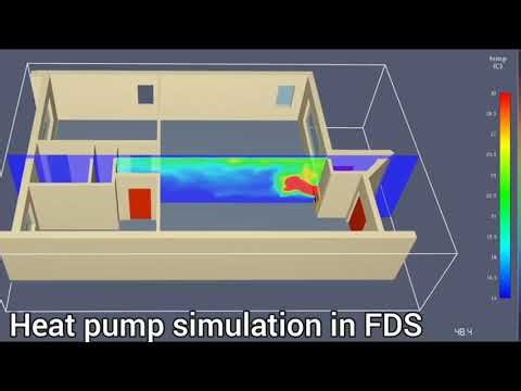 Heat pump simulation in FDS