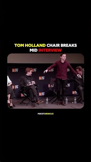 Tom Holland Chair Breaks Mid Interview