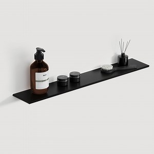Luxe Black Shelving / Modern Floating Shelves / Aluminum Shower Shelves and Sleek Bathroom Organizers - Innovative Designs - Etsy