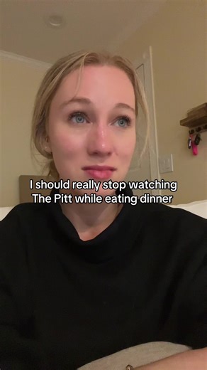 Oozing eyes, bones popping out, maggots in arms 🤢 #thepitt | brad pitt eating