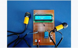基于51单片机的智能固体物料易拉罐饮料瓶流水线料位固定定位检测系统-E18-LCD1602-RELAYDIY开发板套件19-675