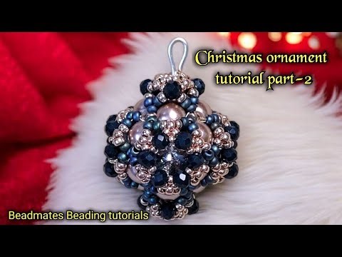 Christmas ornaments part-2/ Beaded ornament/ How to make Christmas ornament/Beading tutorials/DIY