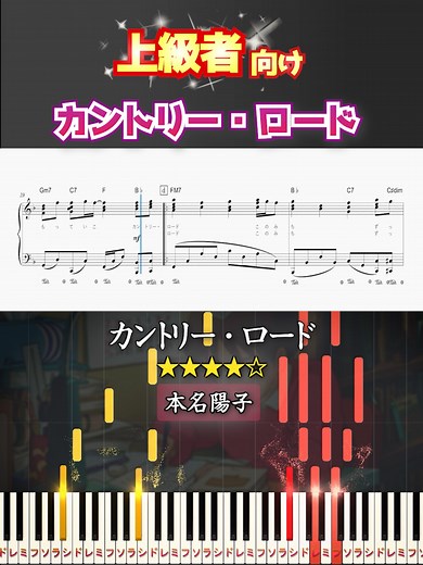 カントリー・ロードの楽譜とピアノ演奏