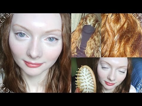 ASMR Red Long Hair Play~Brushing, Oiling, Soft Speaking