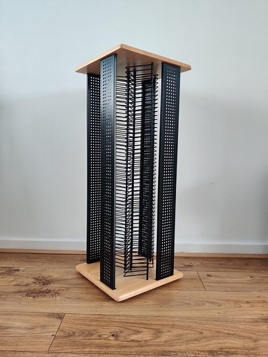 Huge Vintage Rotating CD Tower, Wood and Metal Y2k 2000s Side Table Cd Storage Holds 200 Cds. - Etsy