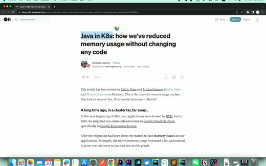 java on k8s 内存问题