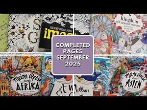 September 2025 Adult Colouring Update: Completed Pages & WIPs