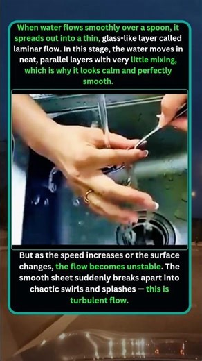 Laminar vs Turbulent Flow Explained: Amazing Spoon Water Experiment #turbulent flow