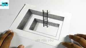 Best 3D Drawing - Ladder Inside The Hole !! Hope you will enjoy watching this video. Visit our Facebook page for daily new videos. #3d #3ddrawing #3dart #3dpainting #drawing #draw #3ddraw #pencildrawing #pencilart #art #3dladder #3D #sketch #artforyou #opticalillusion #drawing3d | Art For You Creations