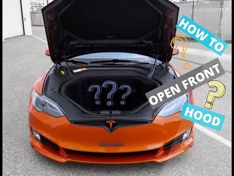 How to open the front hood/trunk on Tesla model S 2018 without power.