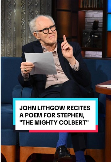John Lithgow's Poem for Stephen Colbert: