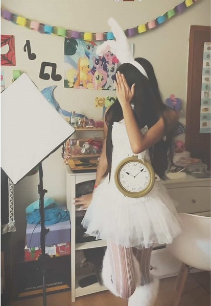 I got too excited .. hai bunni #whiterabbit #halloween #aliceinwonderland #whimsy #fyppppppppppppppppppppppp don’t flop don’t flop don’t flop