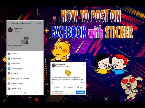 HOW TO POST ON FACEBOOK WITH STICKER | MISSING FB STICKER | FB STICKER