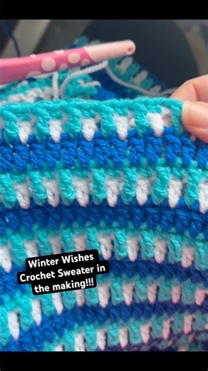 Try the interlocking crochet technique - you won’t regret it! #crochet #crochetsweater