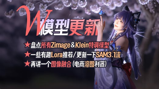 ▶模型更新◆盘点所有Zimage&Klein特调模型◆图像融合技巧◆SAM3.1更新
