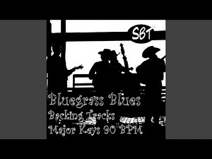 A Major Bluegrass Blues Guitar Backing Track 90 BPM