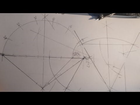 Angle division part 4 using the arclimits method to cut an angle into seven equal parts