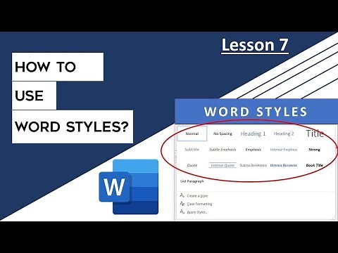 How To Use Styles in Microsoft Word Tutorial | Time Saving Techniques | Lesson 6