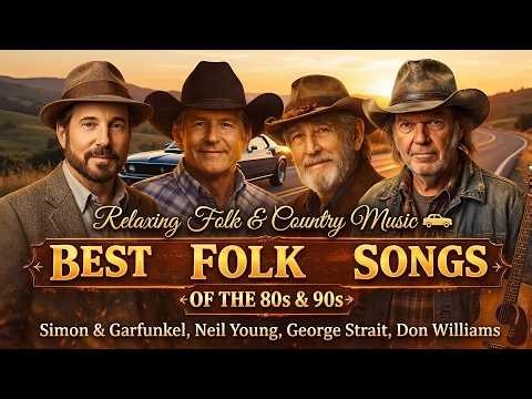 Relaxing Folk & Country Music 🚗 Best Folk Songs of the 80s & 90s 🌾 Simon & Garfunkel, Neil Young...