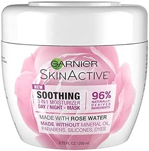 Garnier SkinActive 3-in-1 Face Moisturizer with Rose Water, 6.7 Fl Oz (Pack of 1)