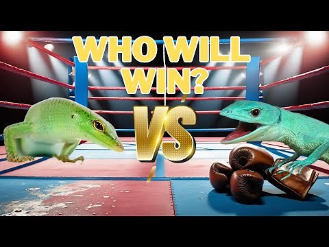 Emerald Tree Skink VS Green Keel Bellied Lizard-Who Will Win?!