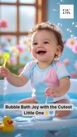 Bubble Bath Joy with the Cutest Little One 🐥💙