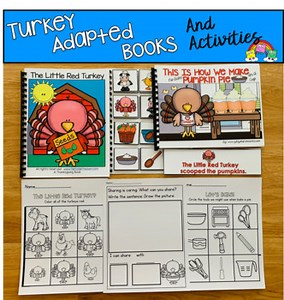 Thanksgiving Adapted Books And Activities: The Little Red Turkey
