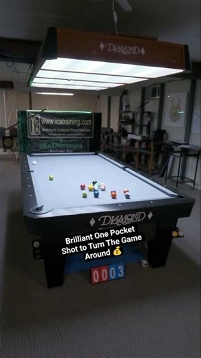 Brilliant One Pocket Shot to Turn The Game Around 💰 #8ballpool #onepocket #billiards #9ball