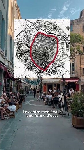 Why is Montpellier's historic center called "L'Écusson"?