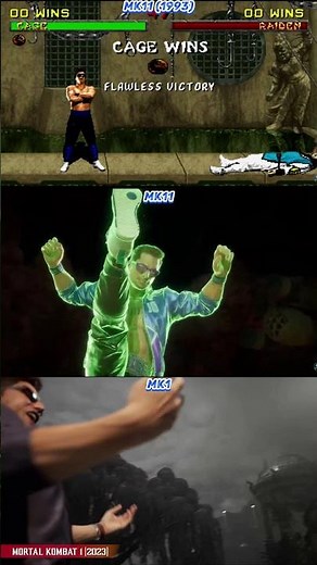 Johnny Cage Victory Poses Evolution 😎🔥 | MK2 (1993), MK11 & MK1 4K