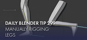 Daily Blender Tip 299: Manually Rig Legs