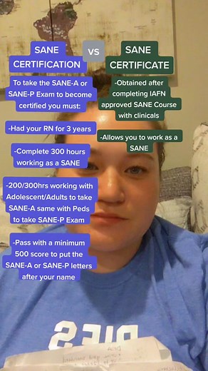 SANE Certificate vs SANE Certified Comparison in Forensic Nursing
