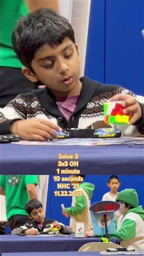 1 min 10 sec seconds, 3x3 OH, S3, NHC ‘25 #subscribe #trending #fyp #like #sad