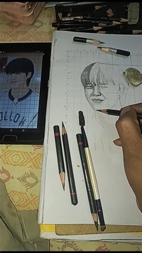 bts jimin sketch step by step for beginners part 2#shorts #shortfeed #art