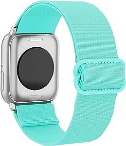 FRDERN Elastic Watch Band Compatible with Apple Watch 38mm 40mm 41mm 42mm 44mm 45mm, Adjustable Soft Nylon Stretch Replacement Strap for iWatch Series7/ 6/5/4/3/2/1 SE Women Men