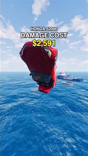 Which Car Can Land on This Boat? #beamngdrive #gaming #shorts