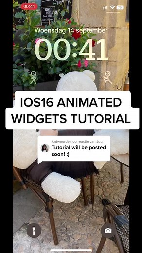 Antwoorden op @Juul Animated widgets in IOS16! 🤍 Follow me for more tips & tricks 🫶🏼 #ios16 #ios16homescreen #ios16lockscreen #ios16features #ios16new #ios16tricks