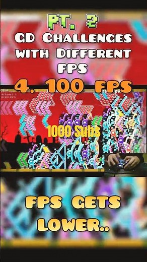 GD Challenges with DECREASING FPS.. (Part 2) #geometrydash