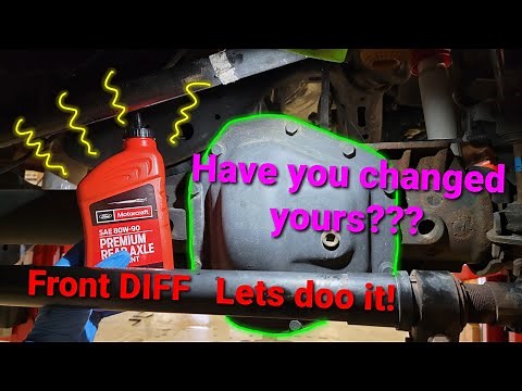 FRONT DIFF Fluid change FORD SUPERDUTY Truck WATCH WHAT WE DID!