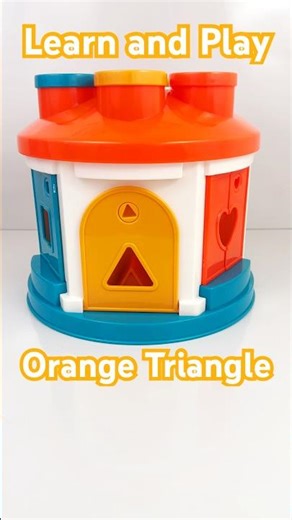 Toddler Shapes! Light Orange Triangle Fun with Shape Sorting House 🏠 | Like & Subscribe