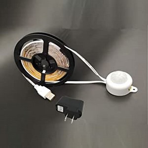 Motion Sensor Led Light Strips Smart Night Light Motion Activated Night Light Led Strip Light for Room Daylight White Lighting Strips Power Supply (White)