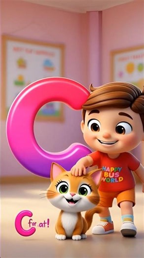 A for Apple 🍎 B for Ball ⚽ C for Cat 🐱 | ABC Learning for Kids | Preschool Shorts