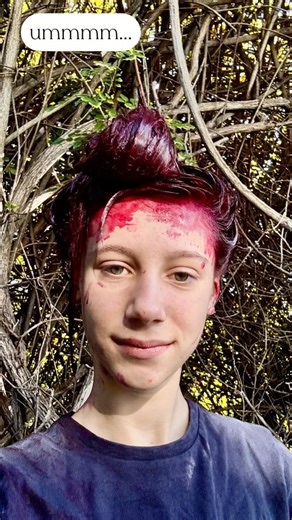 I dyed my hair￼ with beets ￼ #haircolor #haircare #beetroot