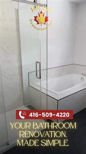 Transform your space with Japjas Renovation Inc — experts in bathroom renovation. Contact us for more information!! 📞 416-509-4220 📩 JapJasrenovation@gmail.com 🌐 www.japjasrenovation.com . . . #trendingpost #viral #instagram #explorepage #reels #renovation #homerenovation #kitchendesign #interiordesign #construction #basementrenovation #kitchenrenovation #interiordesigning | Japjas Renovation Inc