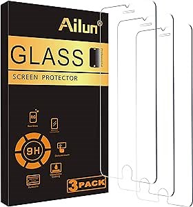 Amazon.com: Ailun Screen Protector for Apple iPhone 8,7,6s,6 [4.7-Inch] 3Pack, 2.5D Edge Tempered Glass Case Friendly : Everything Else